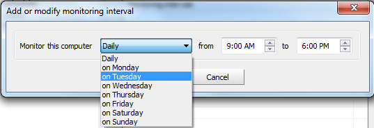 Add/edit monitoring item
