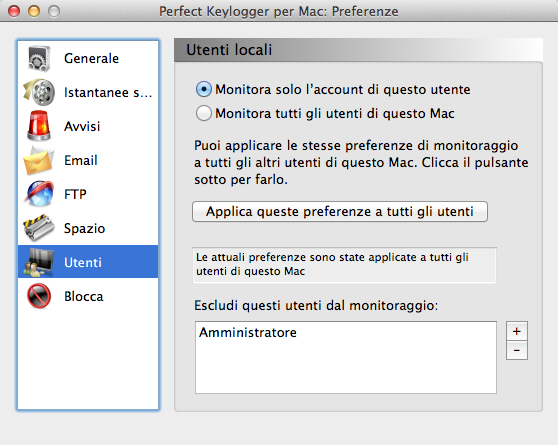 Apple Spy software - Perfect Keystroke logger - User options