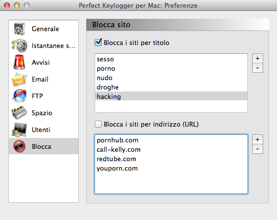 MacBook Air spy software for parents - Perfect Key logger - website blocking options