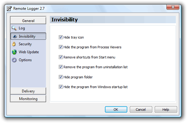Invisibility options
