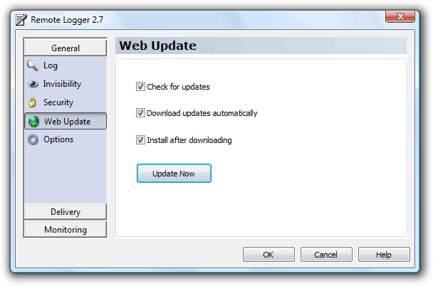 Remote Logger - Automated Update Settings
