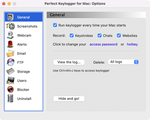 Buy Perfect Keylogger for Mac now