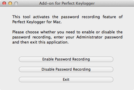 Capture / Record passwords entered on a Mac